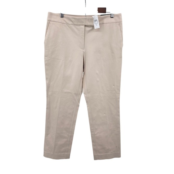 Ann Taylor Factory Signature Ankle Pants Straight Leg Beige Size 8 New - Picture 1 of 5